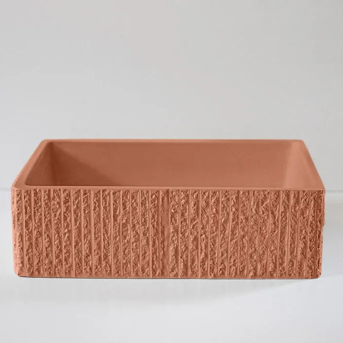 Concrete Rectangle Rugged Basin