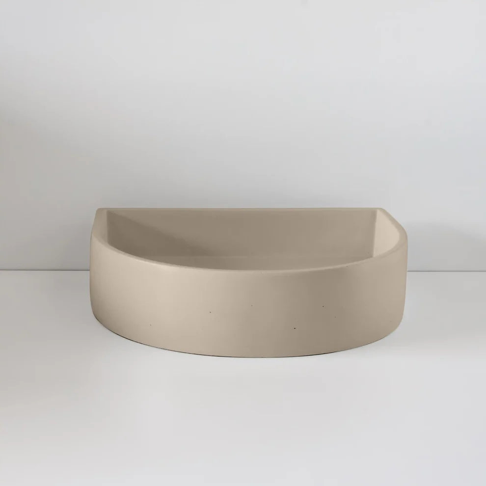 Concrete Polished Half Moon Basin