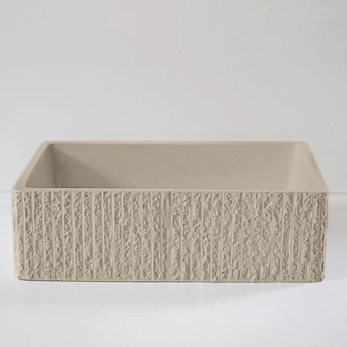 Concrete Rectangle Rugged Basin