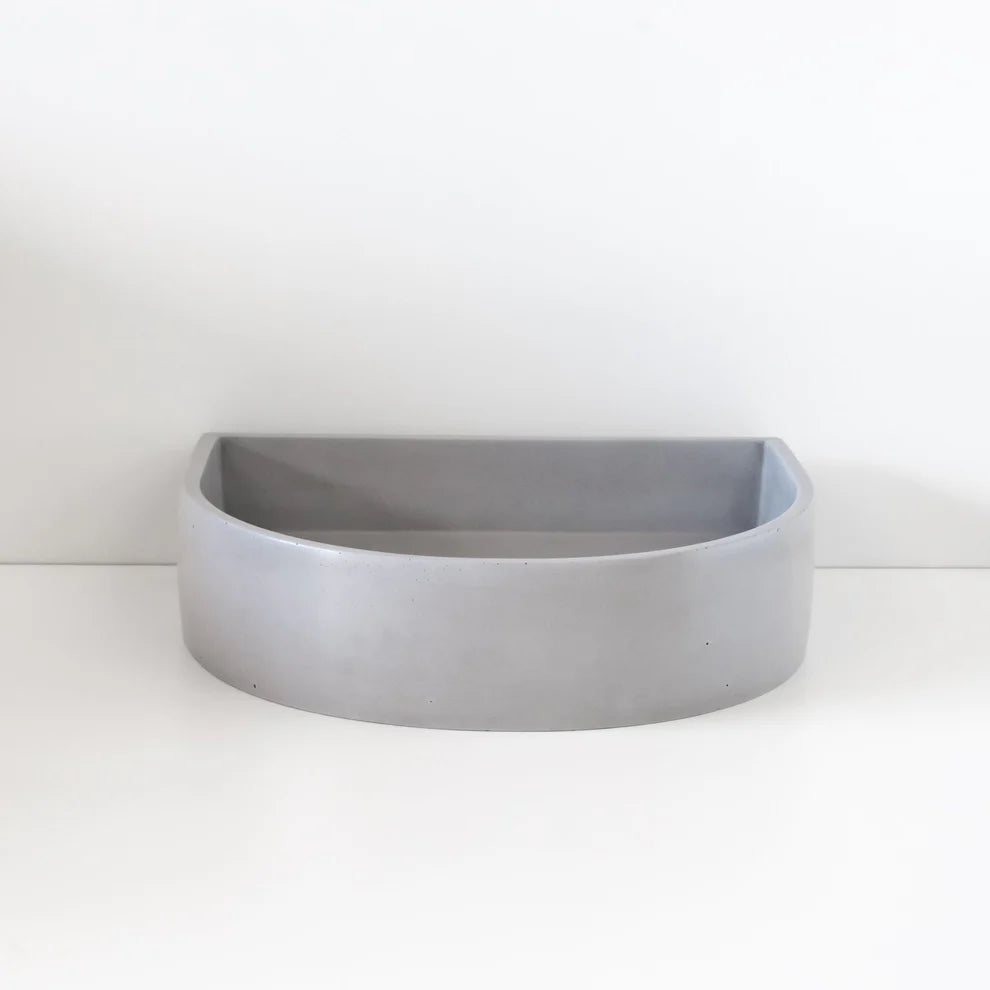 Concrete Polished Half Moon Basin