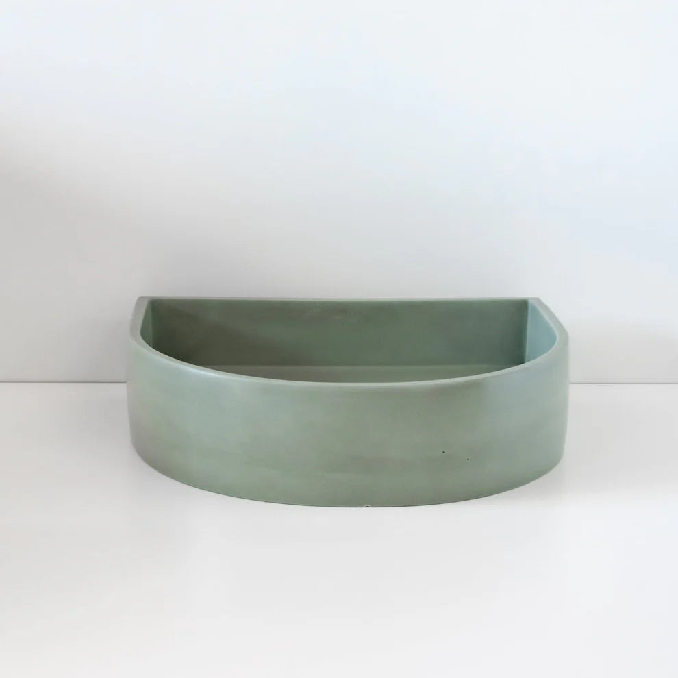 Concrete Polished Half Moon Basin