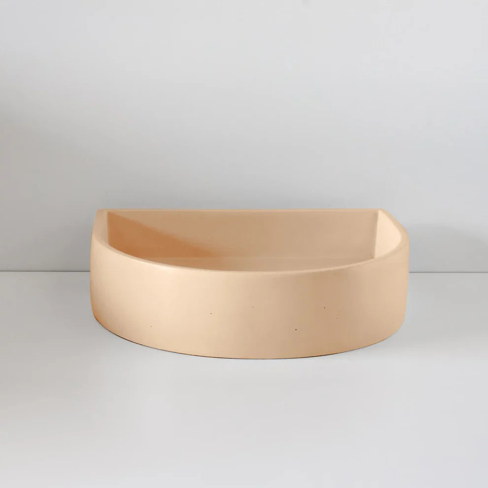 Concrete Polished Half Moon Basin