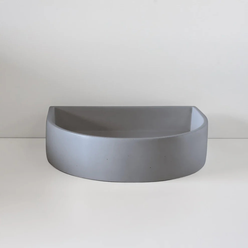 Concrete Polished Half Moon Basin