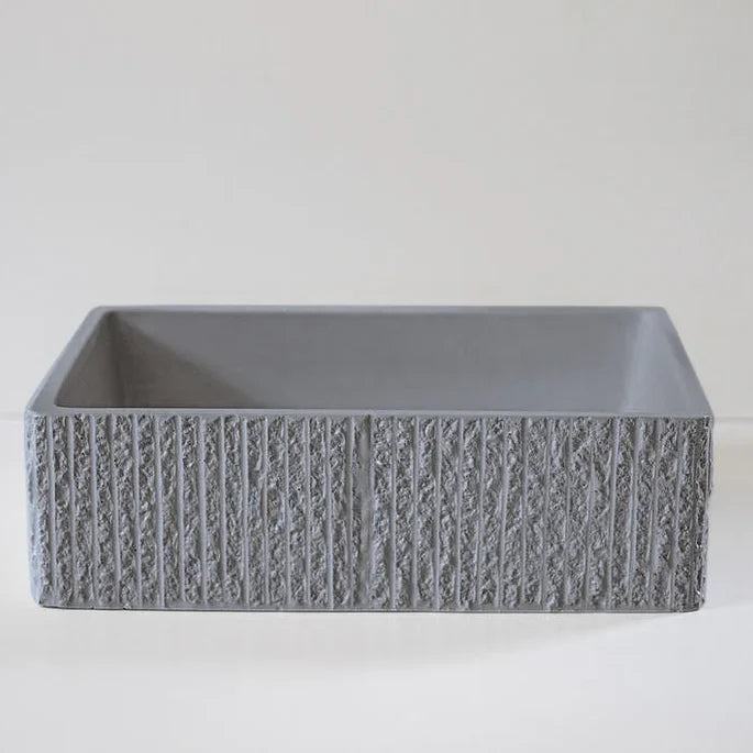 Concrete Rectangle Rugged Basin