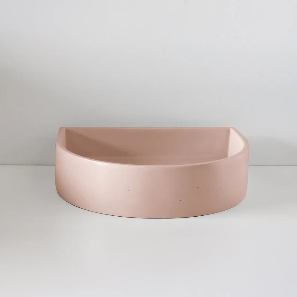 Concrete Polished Half Moon Basin