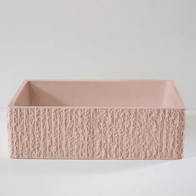 Concrete Rectangle Rugged Basin