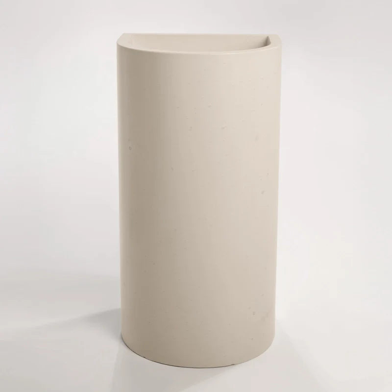 Full Height Half Moon Pedestal Basin