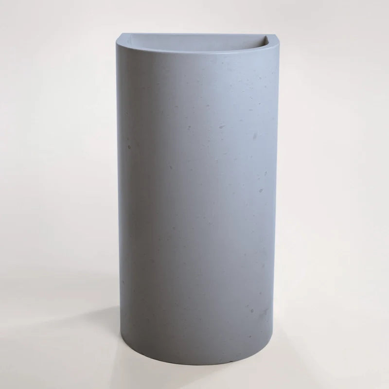 Full Height Half Moon Pedestal Basin