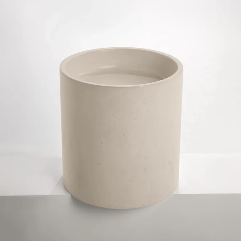 Concrete Polished Half Height Round Pedestal Basin