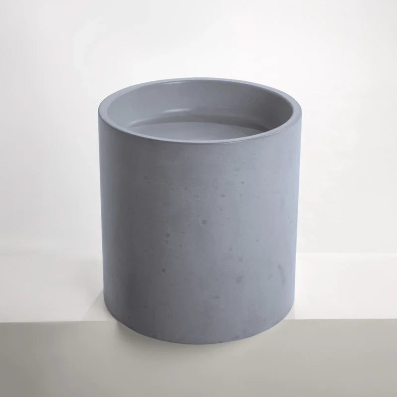 Concrete Polished Half Height Round Pedestal Basin