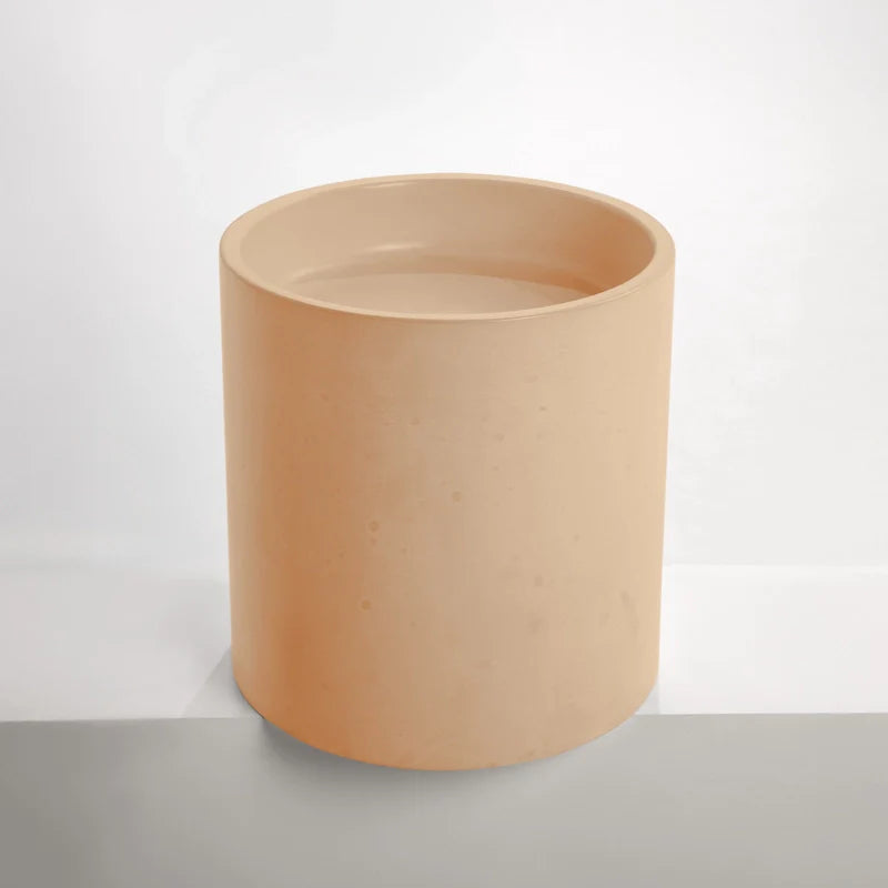 Concrete Polished Half Height Round Pedestal Basin