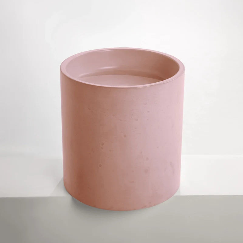 Concrete Polished Half Height Round Pedestal Basin