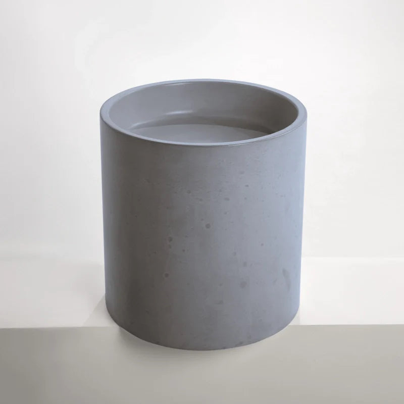 Concrete Polished Half Height Round Pedestal Basin