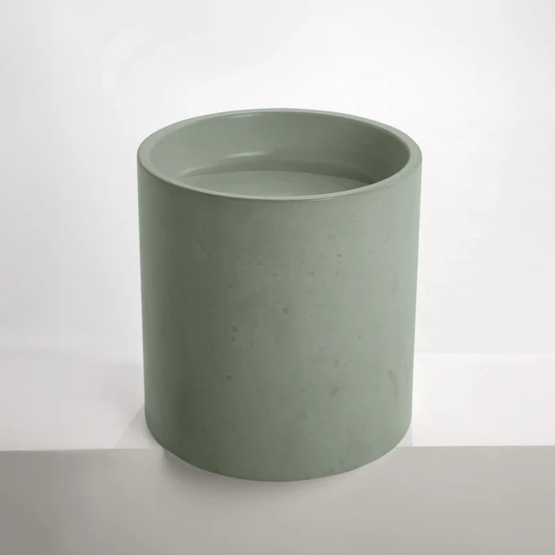 Concrete Polished Half Height Round Pedestal Basin