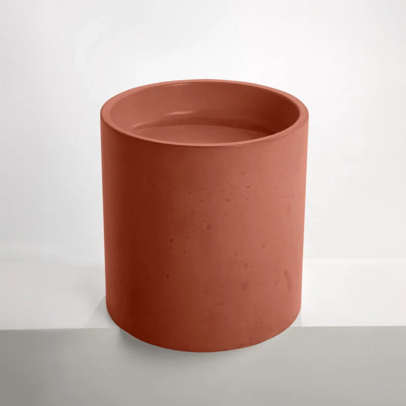 Concrete Polished Half Height Round Pedestal Basin