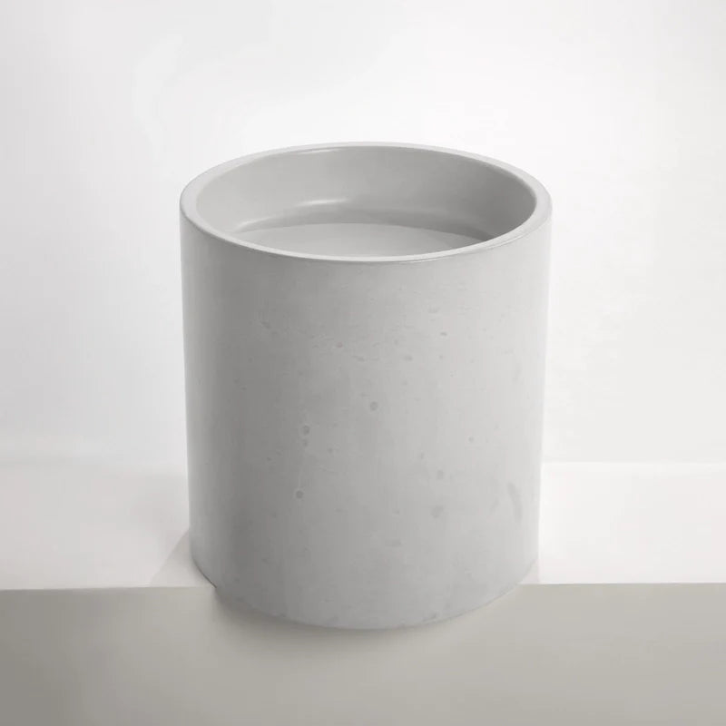 Concrete Polished Half Height Round Pedestal Basin