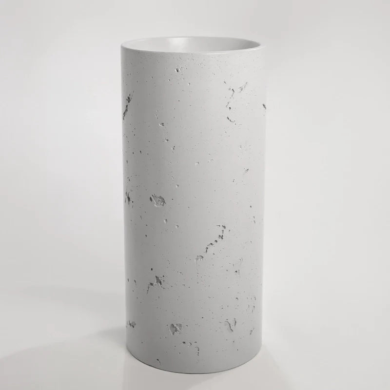 Textured Full Height Round Pedestal Basin