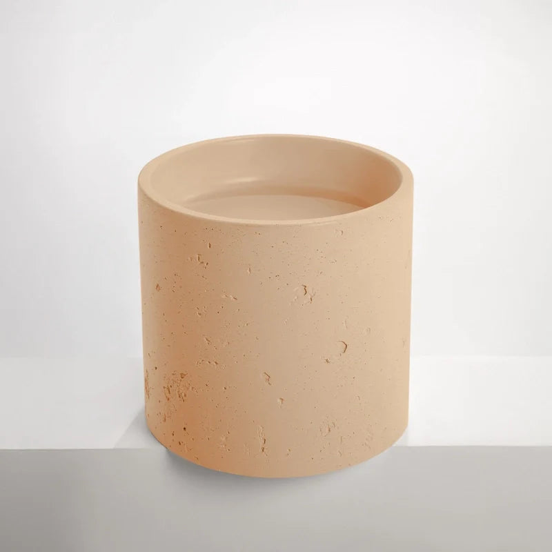 Half Height Round Textured Pedestal Basin