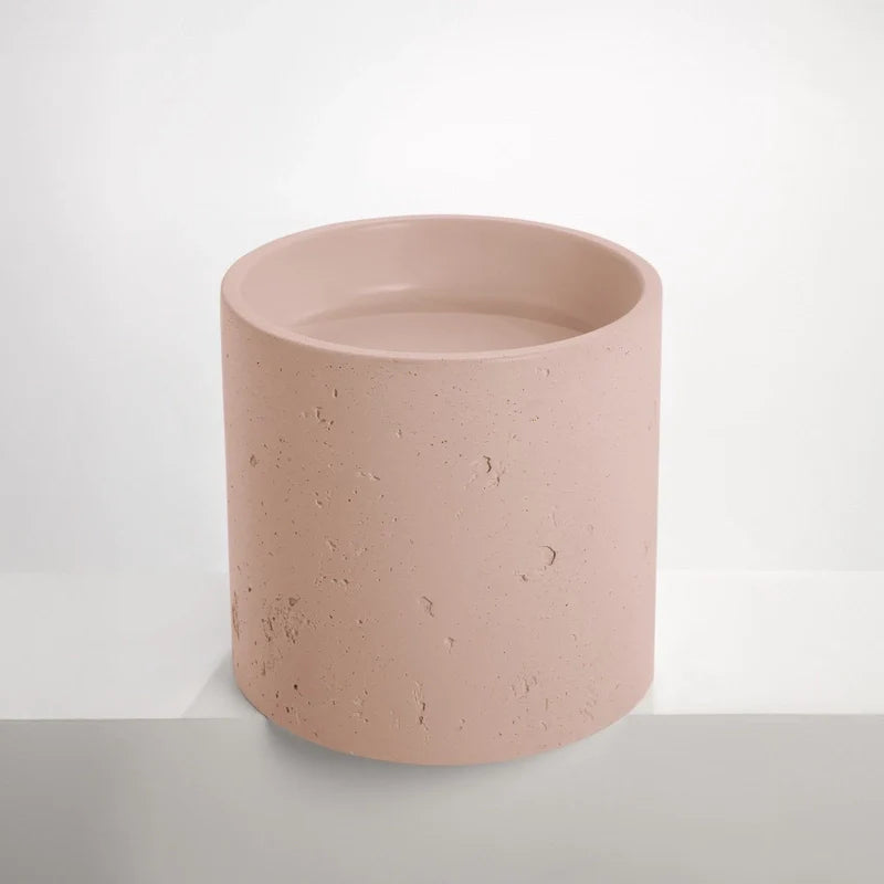Half Height Round Textured Pedestal Basin