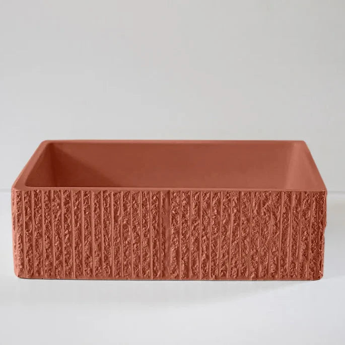 Concrete Rectangle Rugged Basin