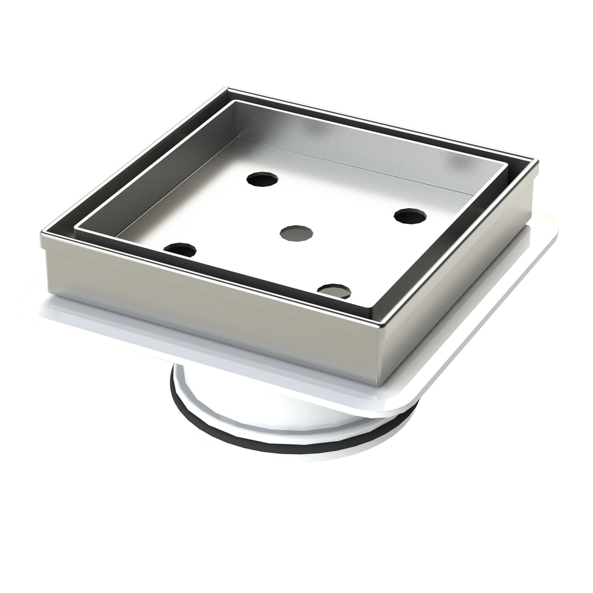 Floor Waste 316 Stainless Steel Mega Square Tile Insert 80mm – Studio xOx