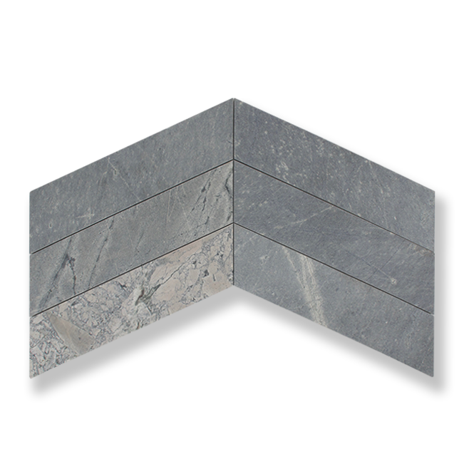 Atlantic Granite Honed Chevron Tile – Studio xOx